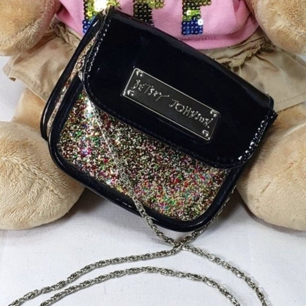 CUTE! Y2K Betsey Johnson Sparkly Glitter Crossbody Bag